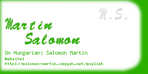 martin salomon business card